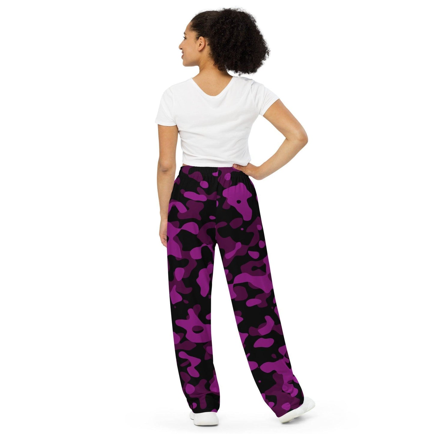 Black Violet Camouflage Hose mit weitem Bein Hose mit weitem Bein JLR Design