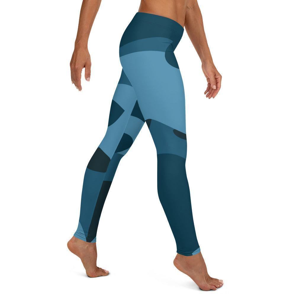 Blaue Camouflage Damen Leggings Leggings JLR Design