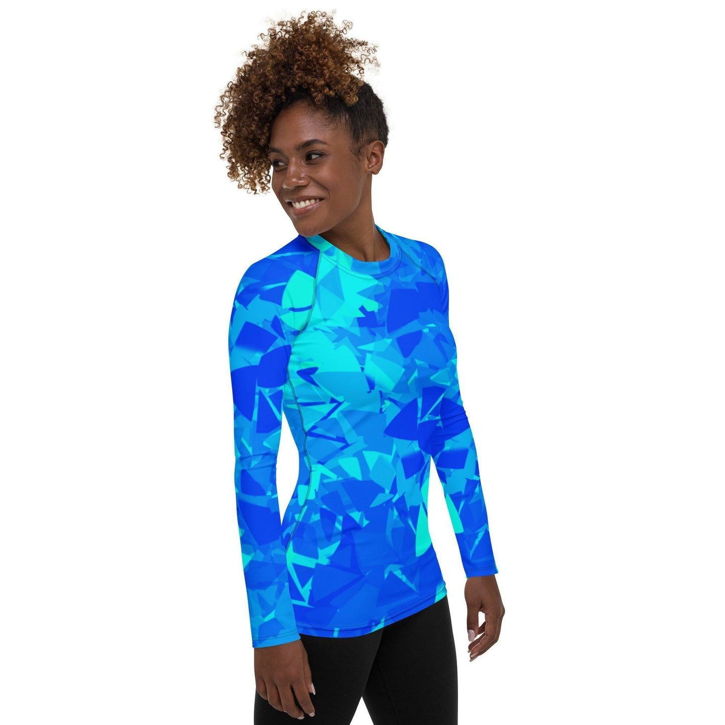 Blue Crystal Damen Rash Guard Rash Guard JLR Design