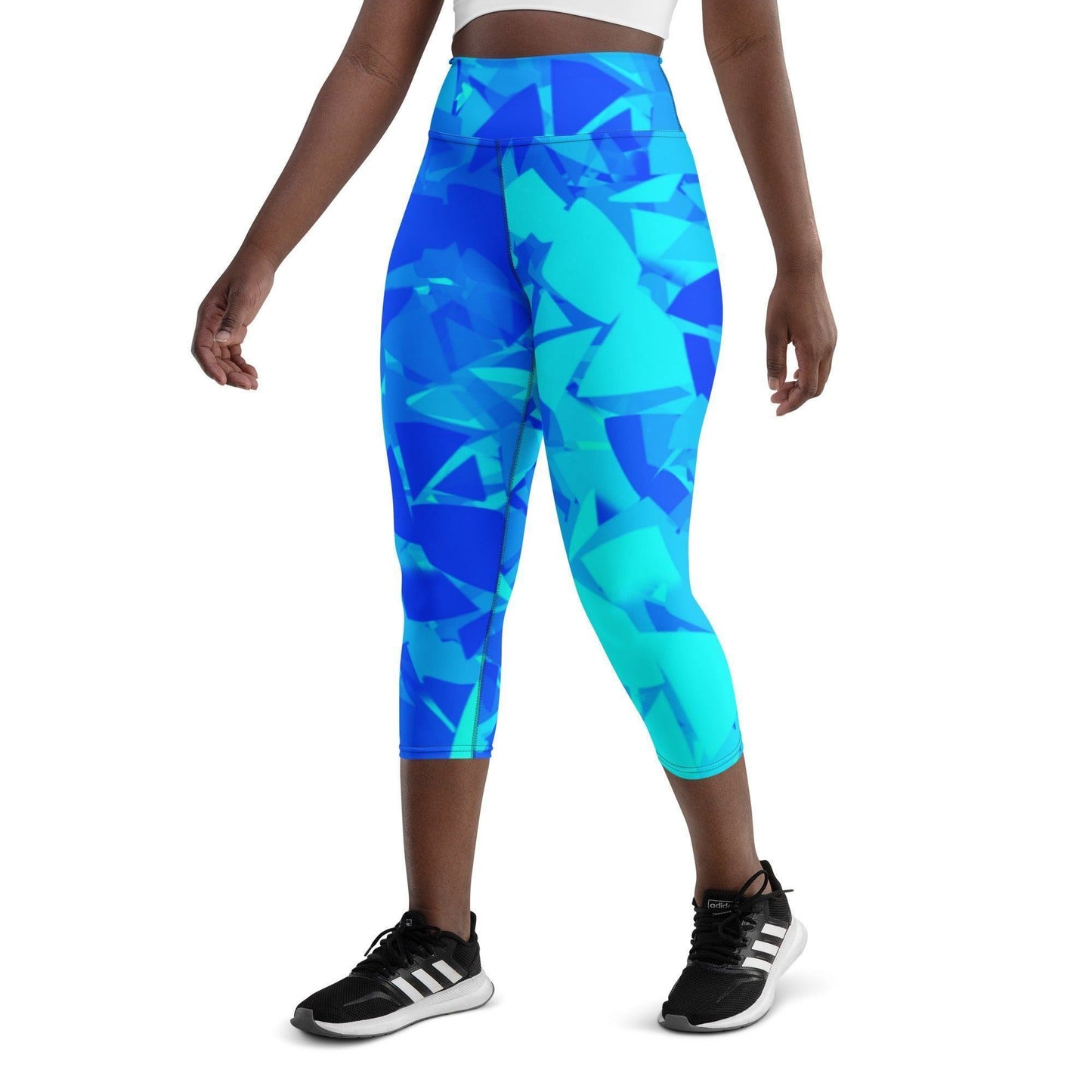 Blue Crystal Damen Yoga Capri Leggings Yoga Capri Leggings JLR Design