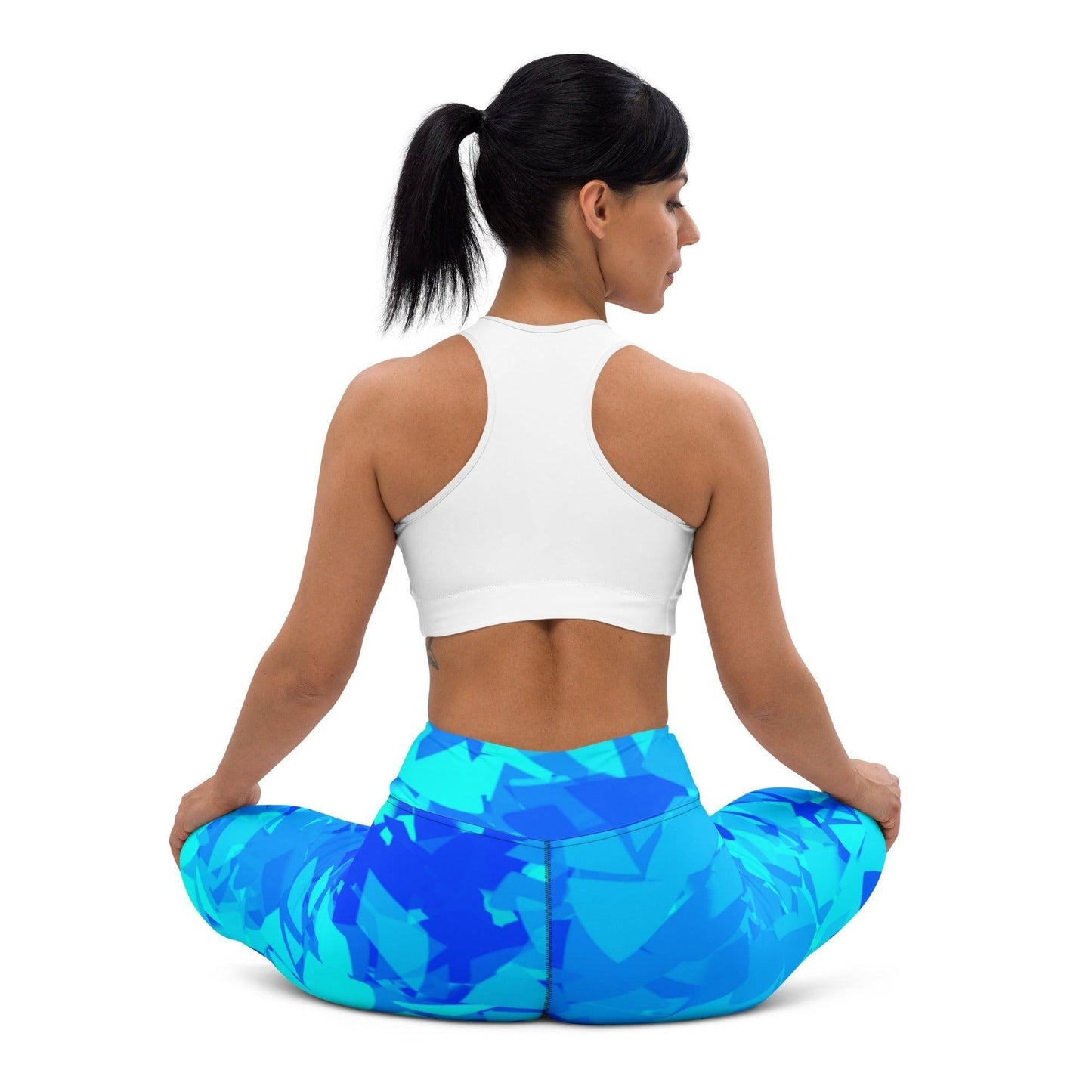 Blue Crystal Damen Yoga Leggings Yoga Leggings JLR Design