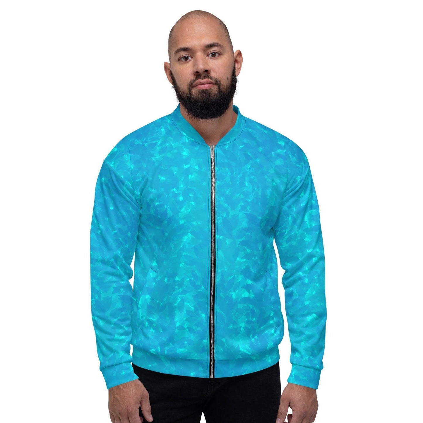 Blue Leaves Bomberjacke Bomberjacke JLR Design