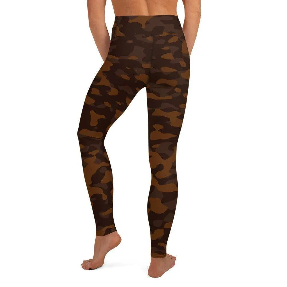 Braune Camouflage Damen Yoga Leggings Yoga Leggings JLR Design