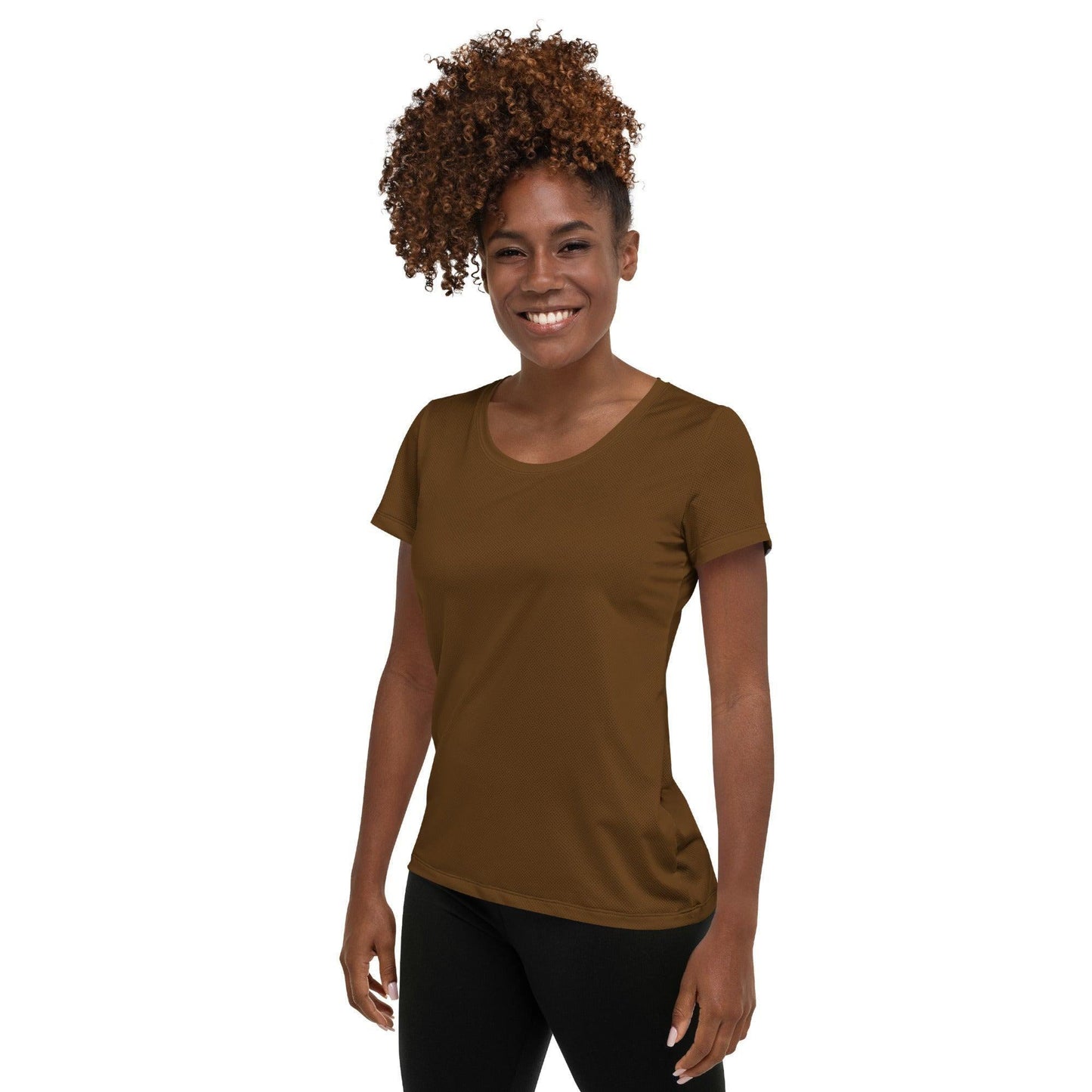 Braunes Sport T-Shirt für Damen Sport T-Shirt JLR Design