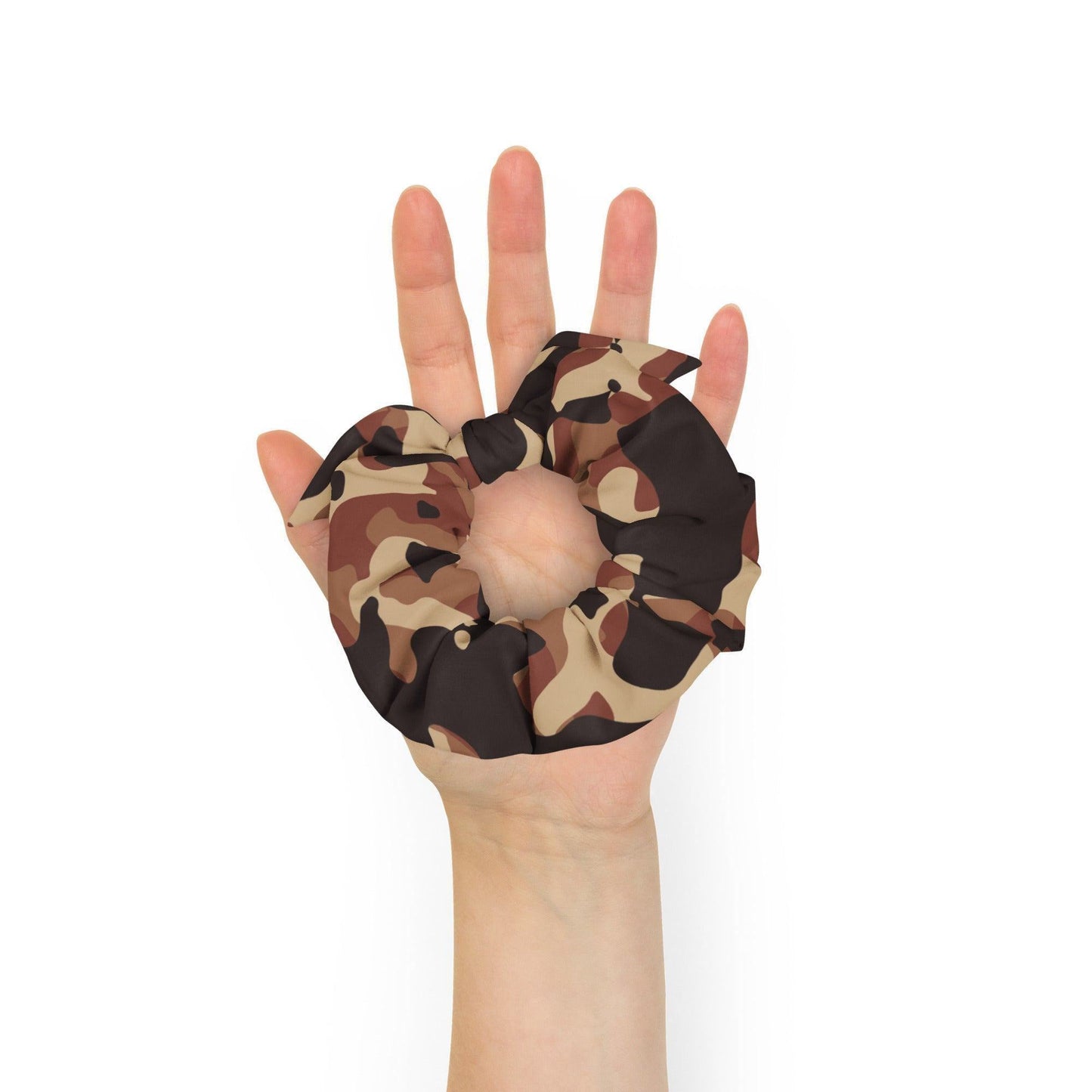 Brown Camouflage Scrunchie Scrunchie JLR Design