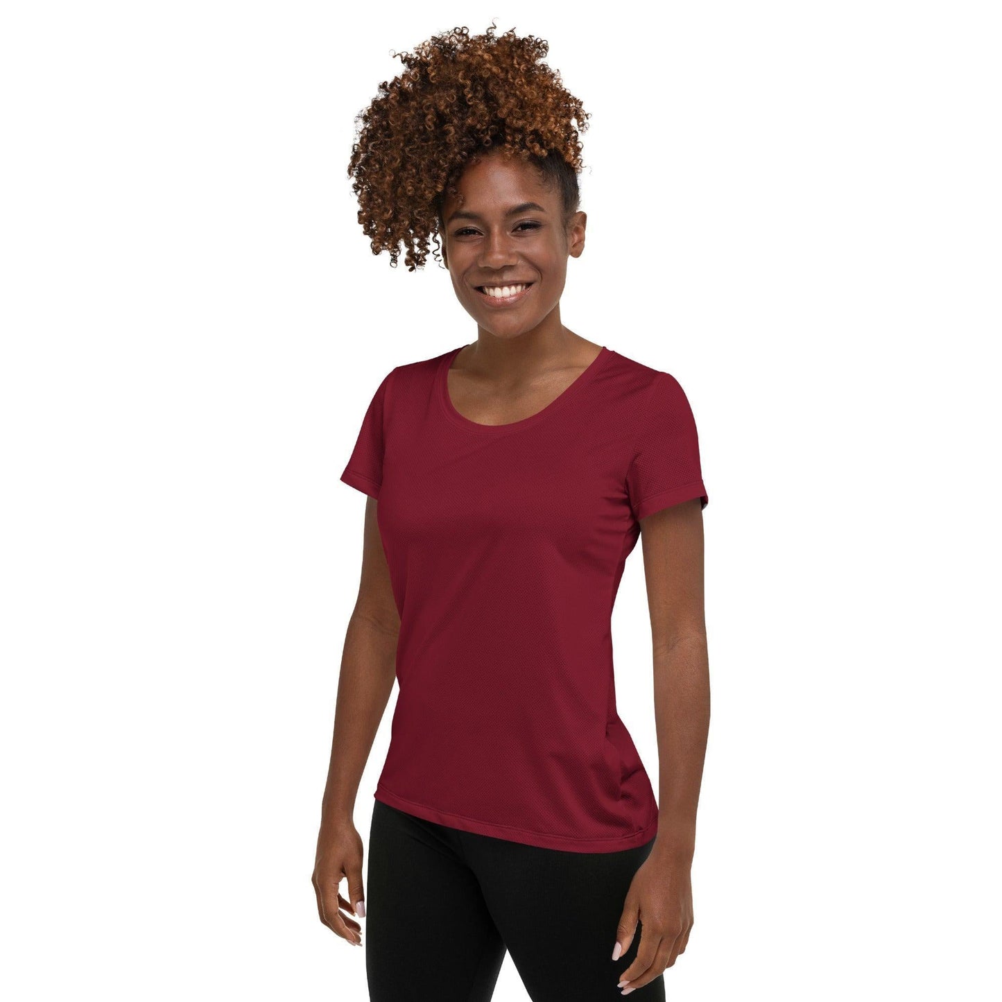 Burgund Sport T-Shirt für Damen Sport T-Shirt JLR Design