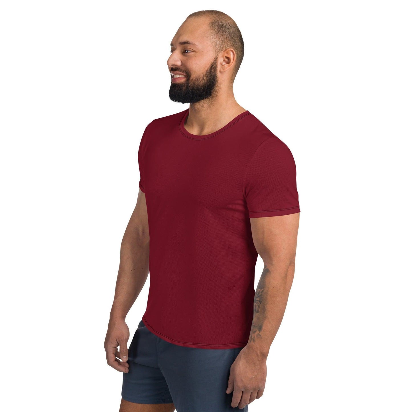 Burgund Sport T-Shirt für Herren Sport T-Shirt JLR Design