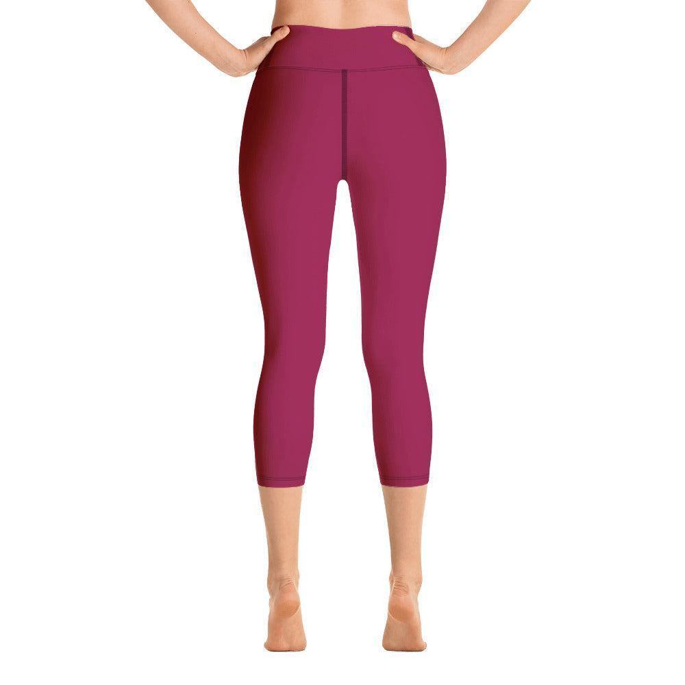Burgundy Damen Yoga Capri Leggings Yoga Capri Leggings JLR Design