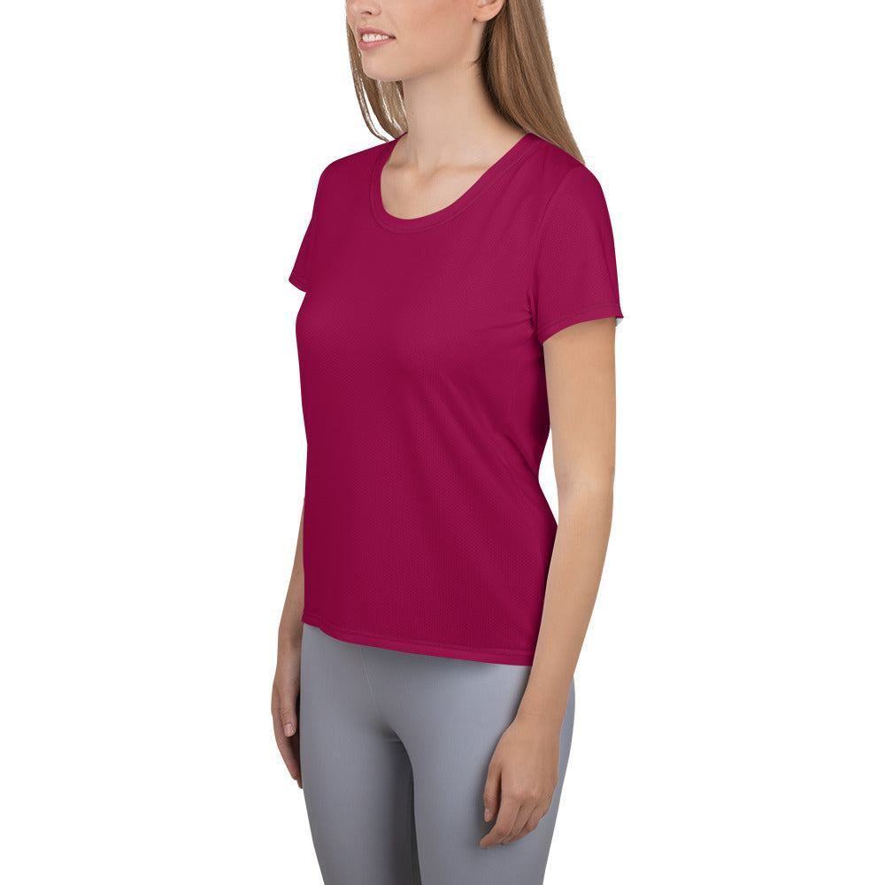 Burgundy Sport T-Shirt für Damen Sport T-Shirt JLR Design