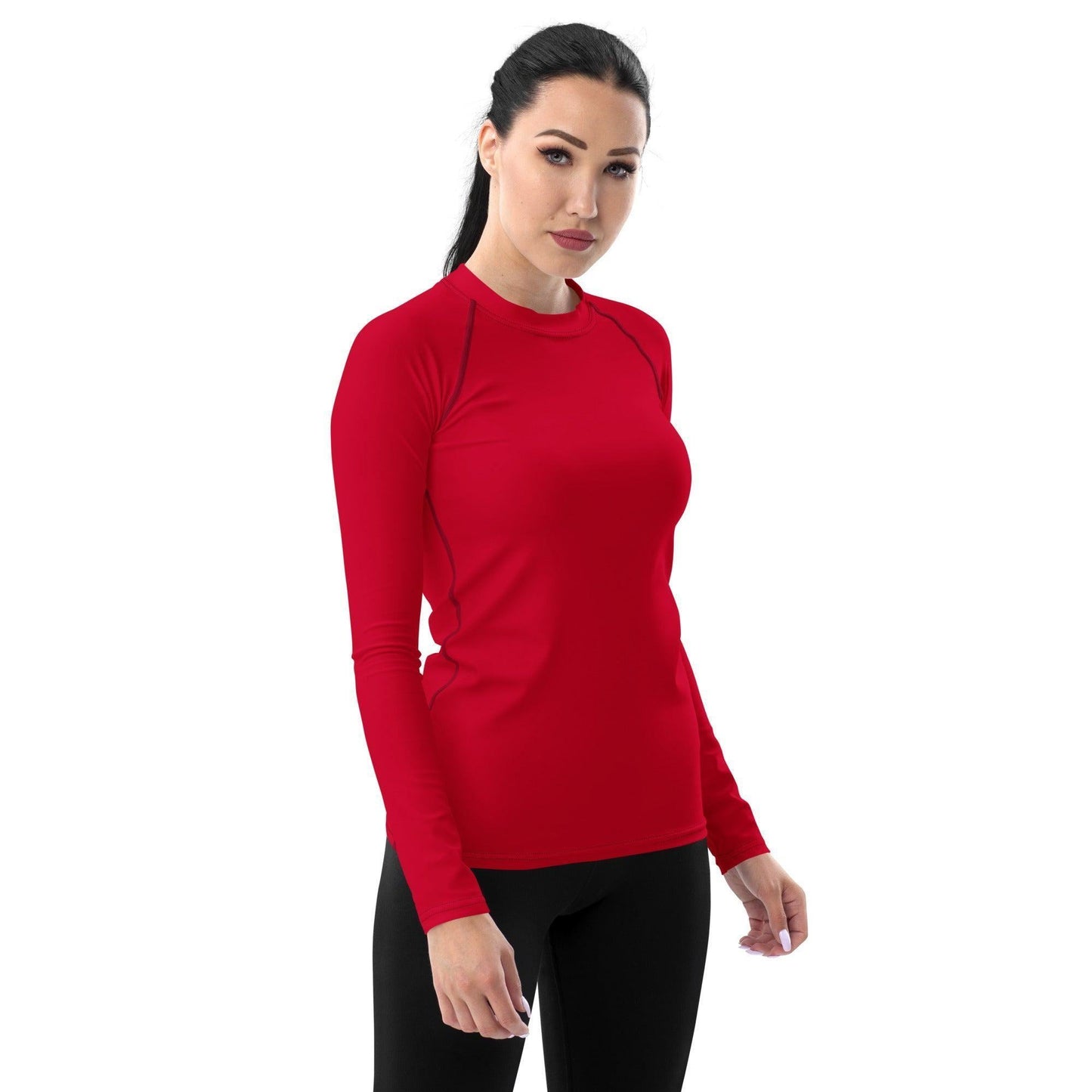 Crimson Damen Rash Guard Rash Guard JLR Design