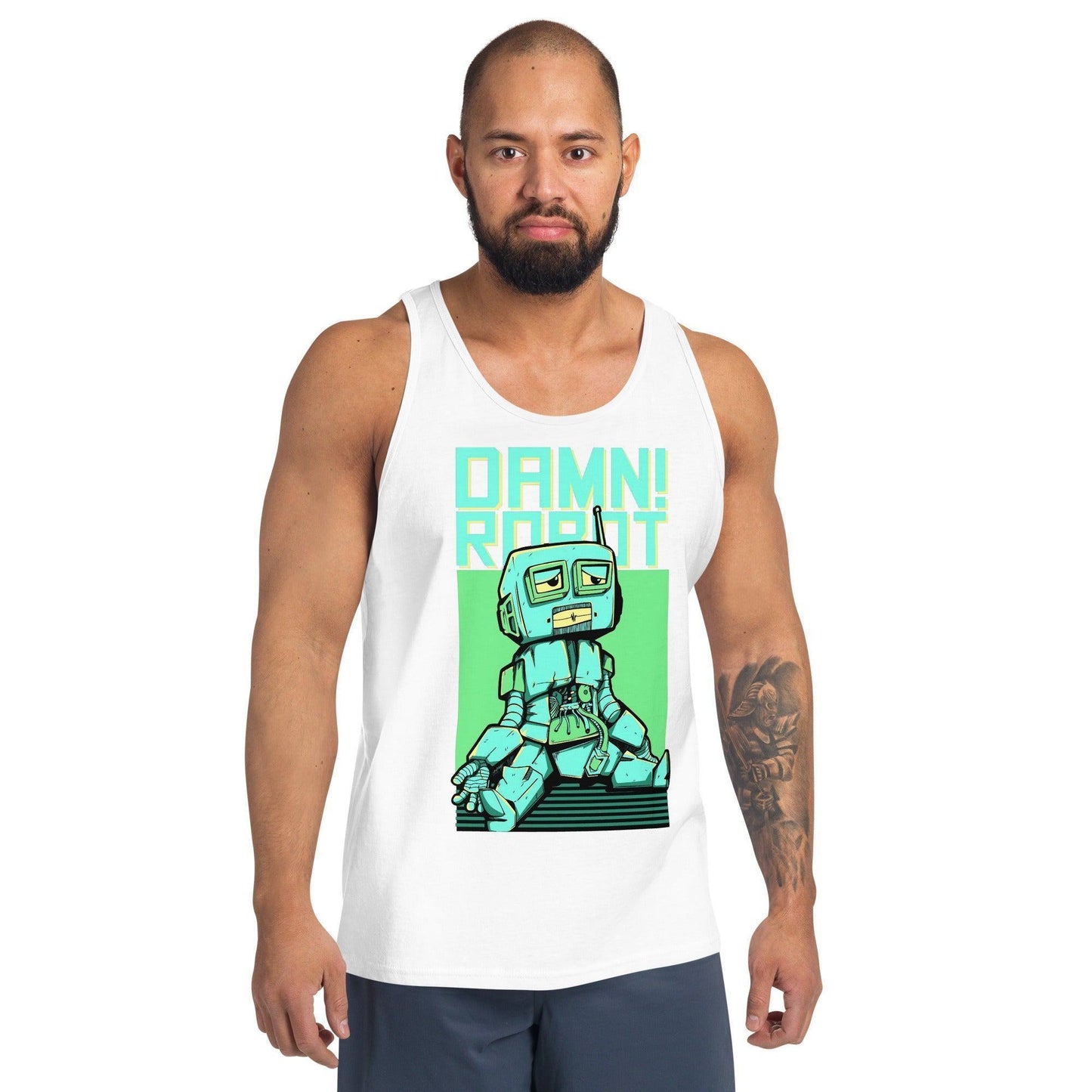Damn Robot Herren Tank Top Tank Top JLR Design