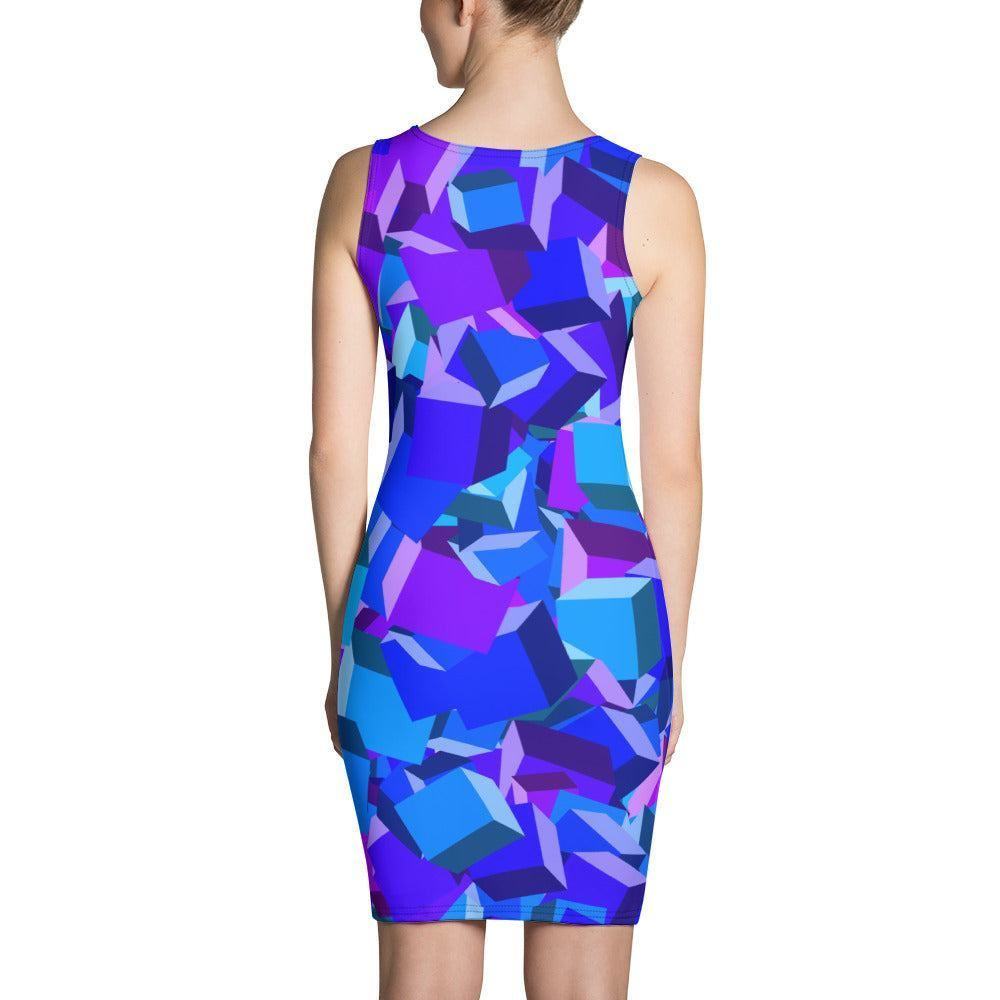 Elegantes Viloet Cube Kleid Kleid JLR Design