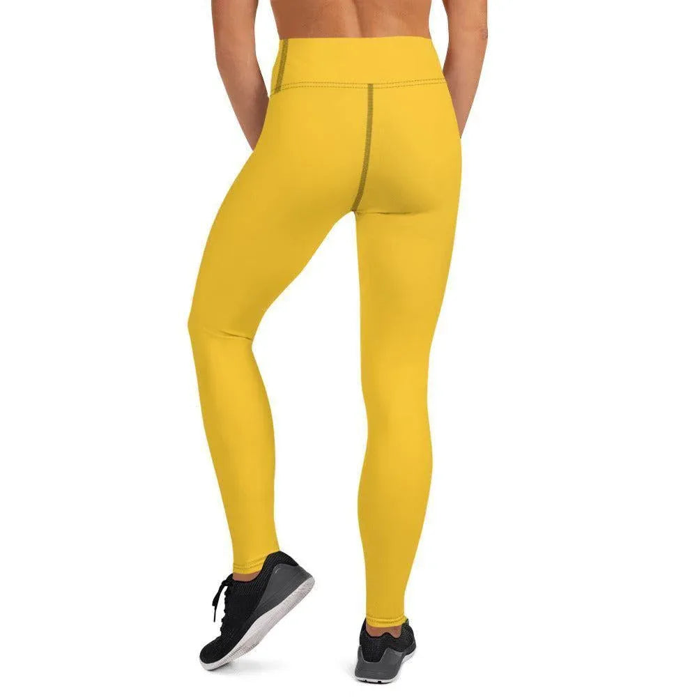 Gelbe Damen Yoga Damen Leggings Yoga Leggings JLR Design