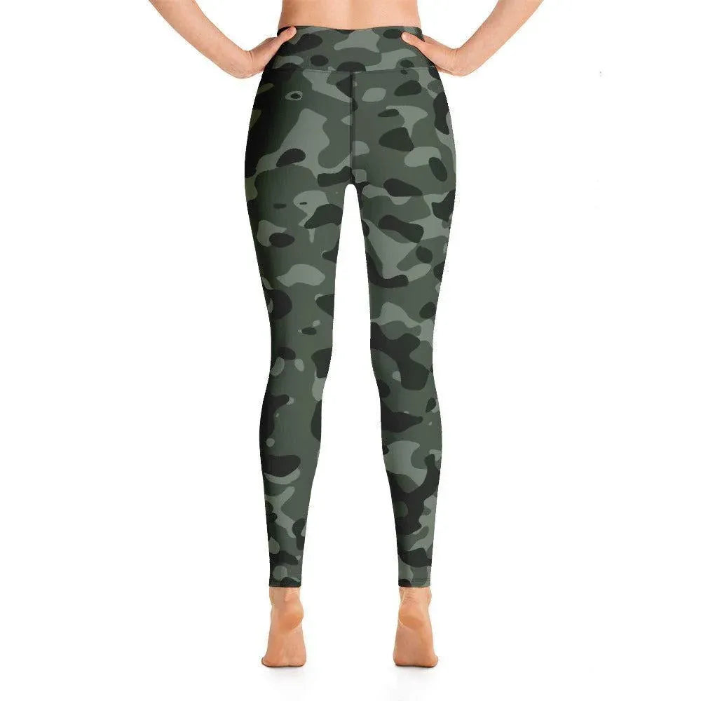 Green Camouflage Damen Yoga Leggings Yoga Leggings JLR Design
