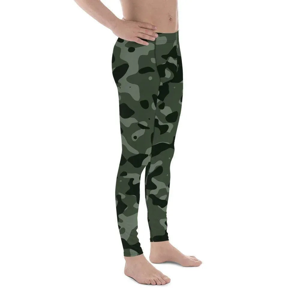 Green Camouflage Herren Leggings Leggings JLR Design