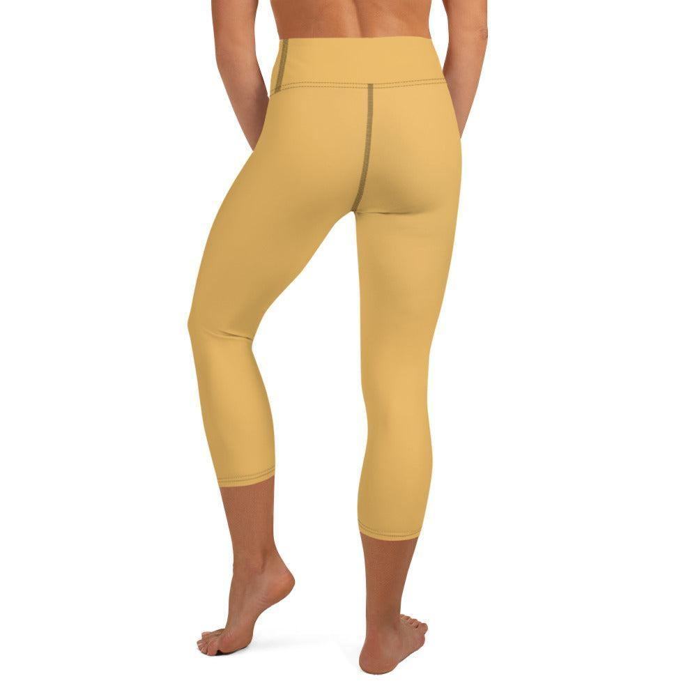 Harvest Gold Damen Yoga Capri Leggings Yoga Capri Leggings JLR Design
