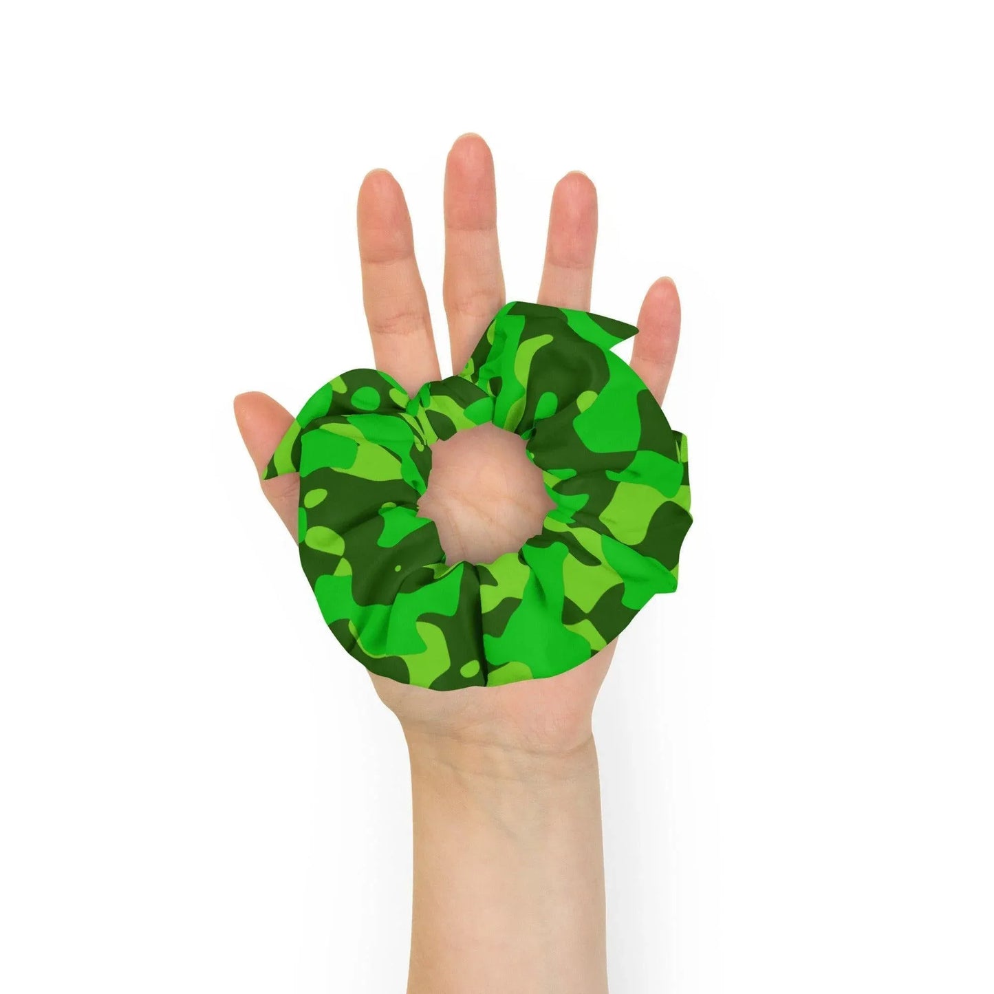 Lime Green Camouflage Scrunchie Scrunchie JLR Design