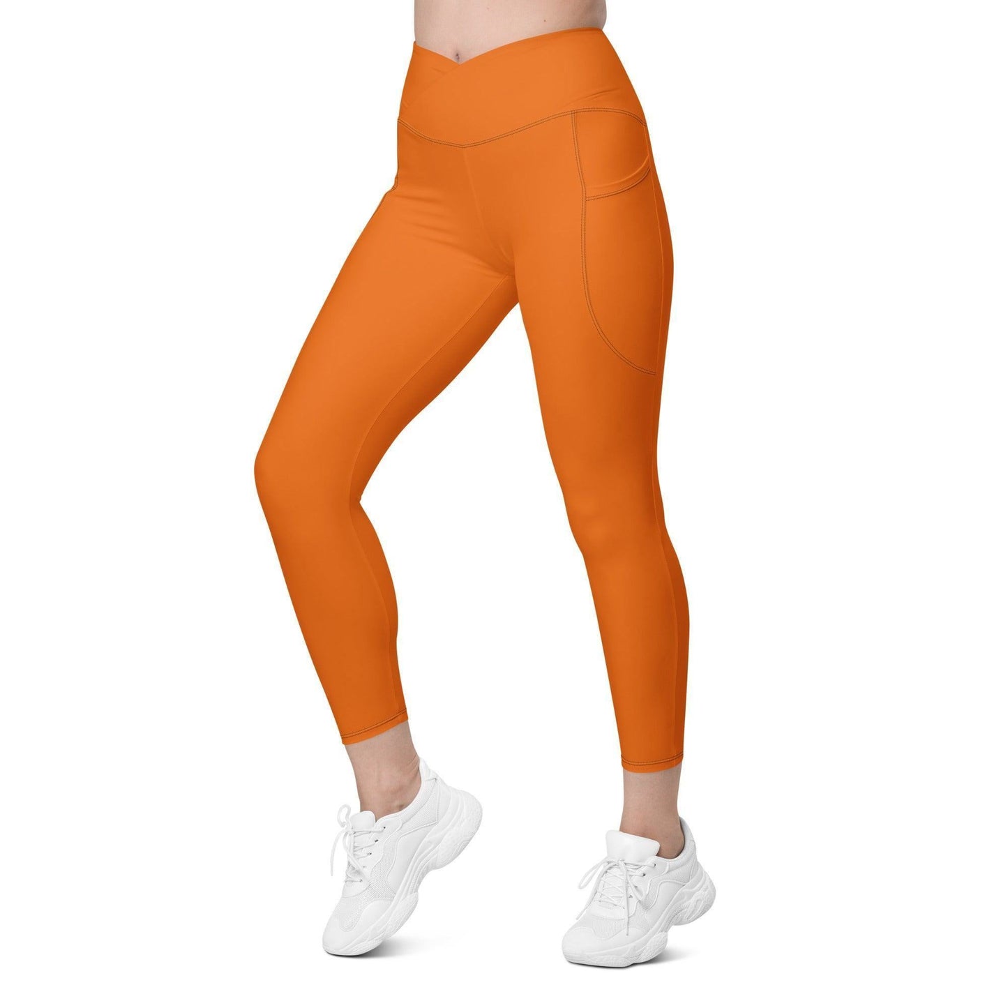 Mango Tango Damen V-Bund Leggings mit Taschen V-Bund Leggings JLR Design