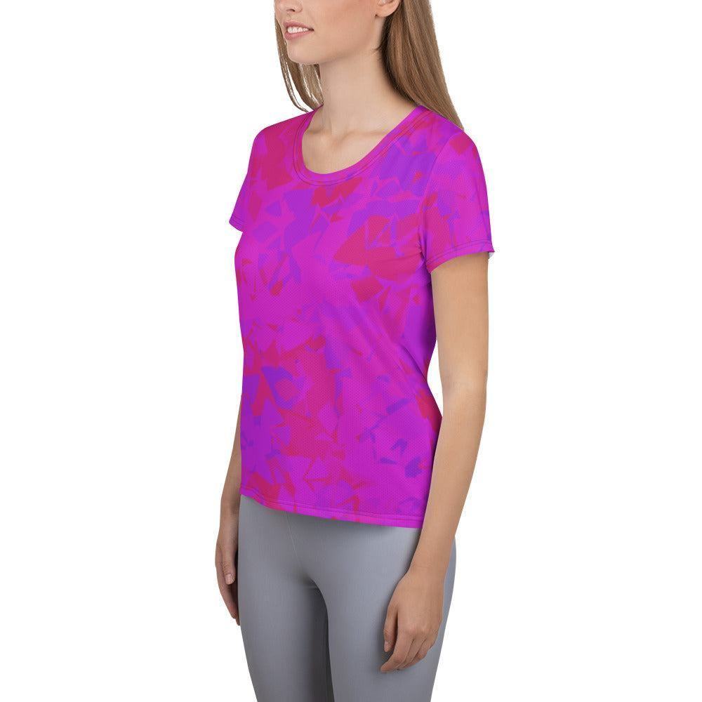 Pink Crystal Sport-T-Shirt für Damen Sport T-Shirt JLR Design