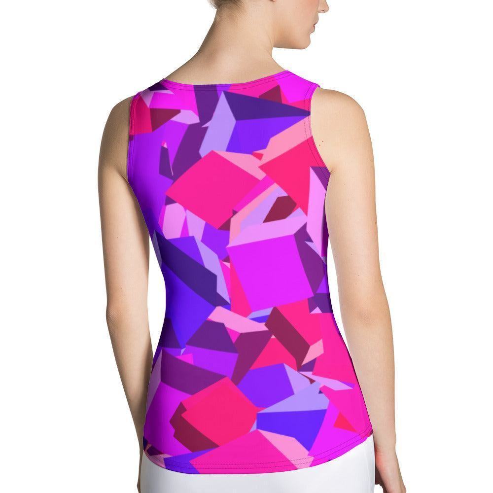 Pink Cube Damen Tank Top Tank Top JLR Design