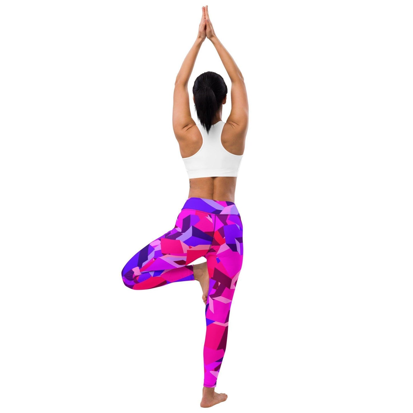 Pink Cube Damen Yoga Leggings Yoga Leggings JLR Design