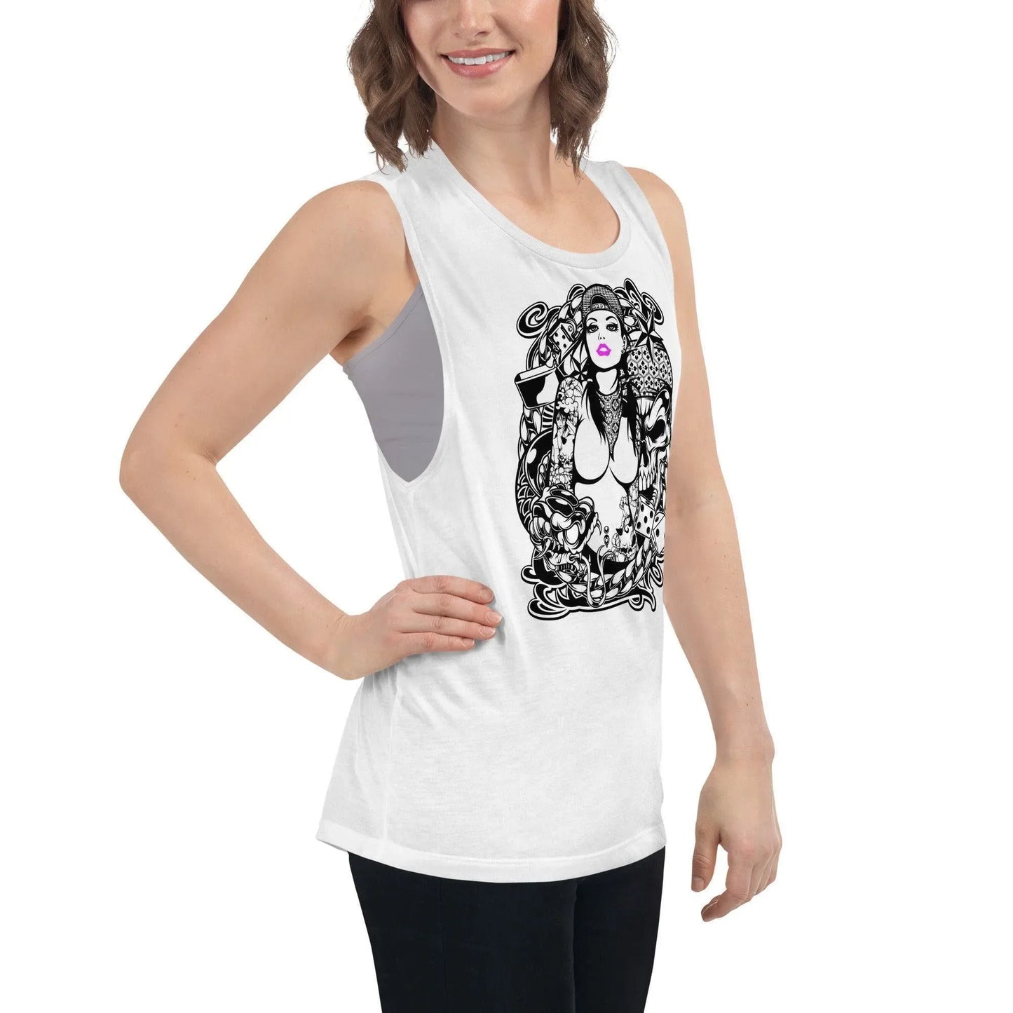 Pink Lips Damen Tank Top Tank Top JLR Design