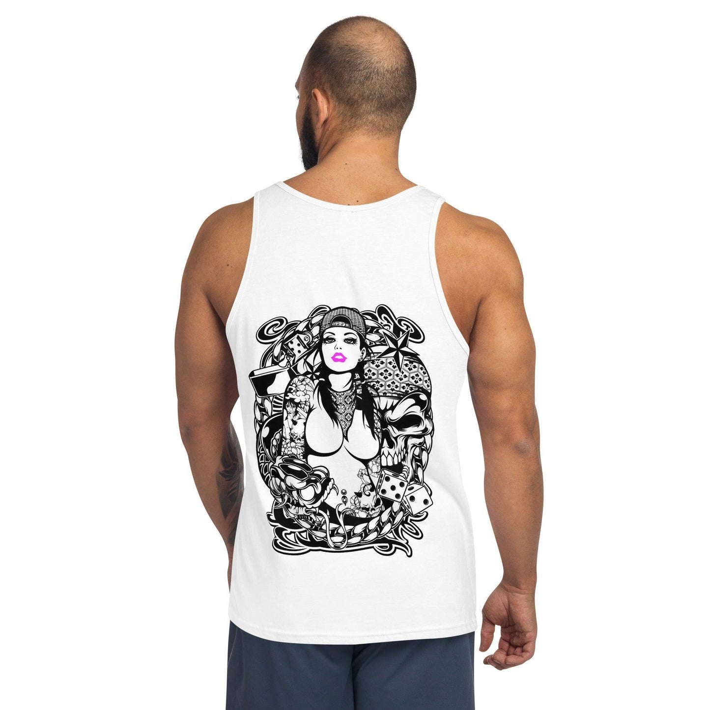 Pink Lips Herren Tank Top Tank Top JLR Design