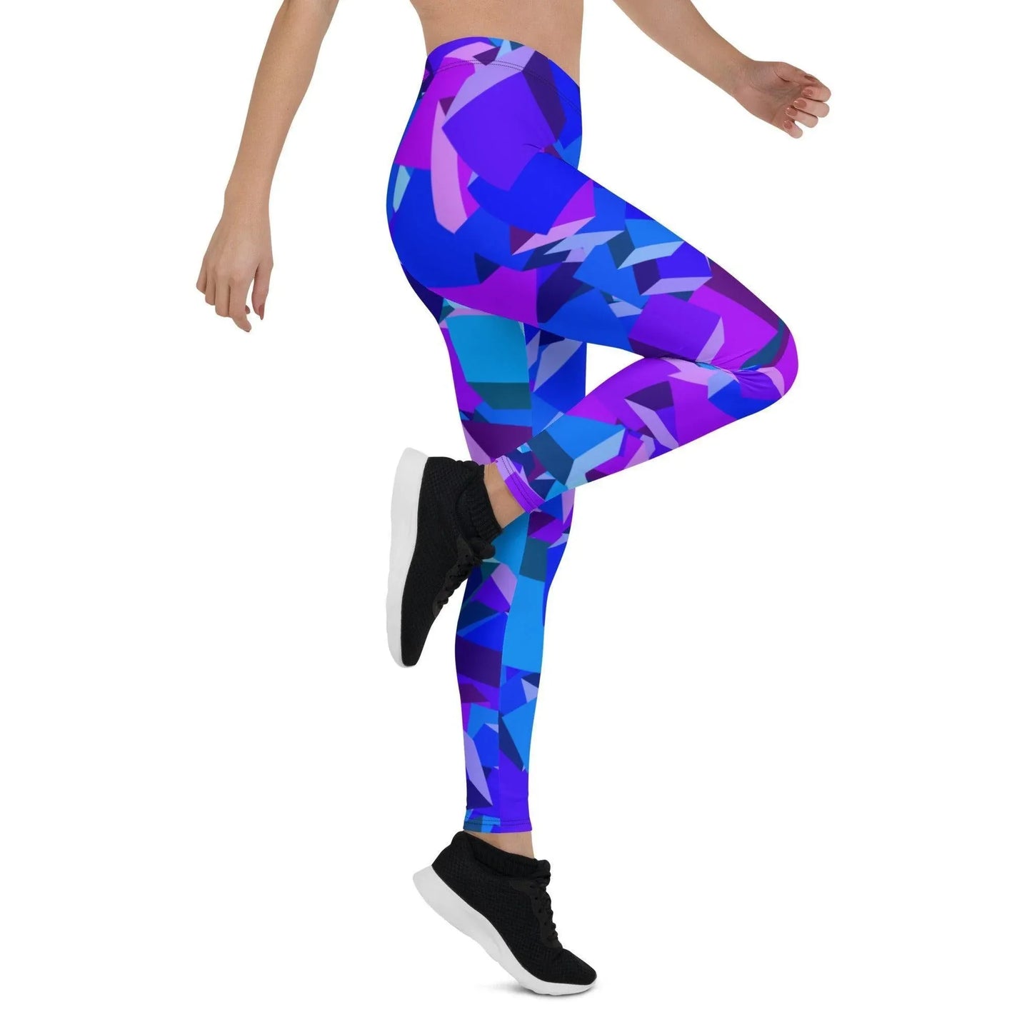 Purple Cube Damen Leggings Leggings JLR Design