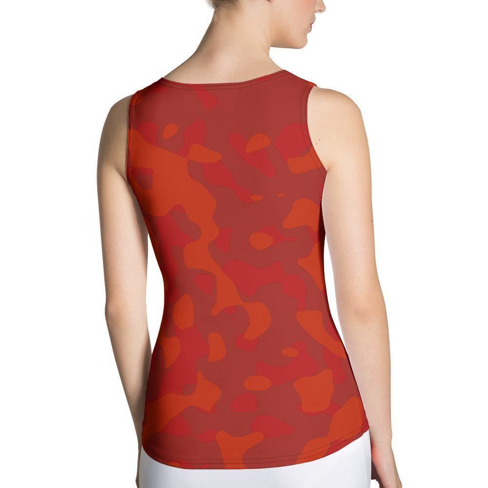 Red Camouflage Damen Tank Top Tank Top JLR Design