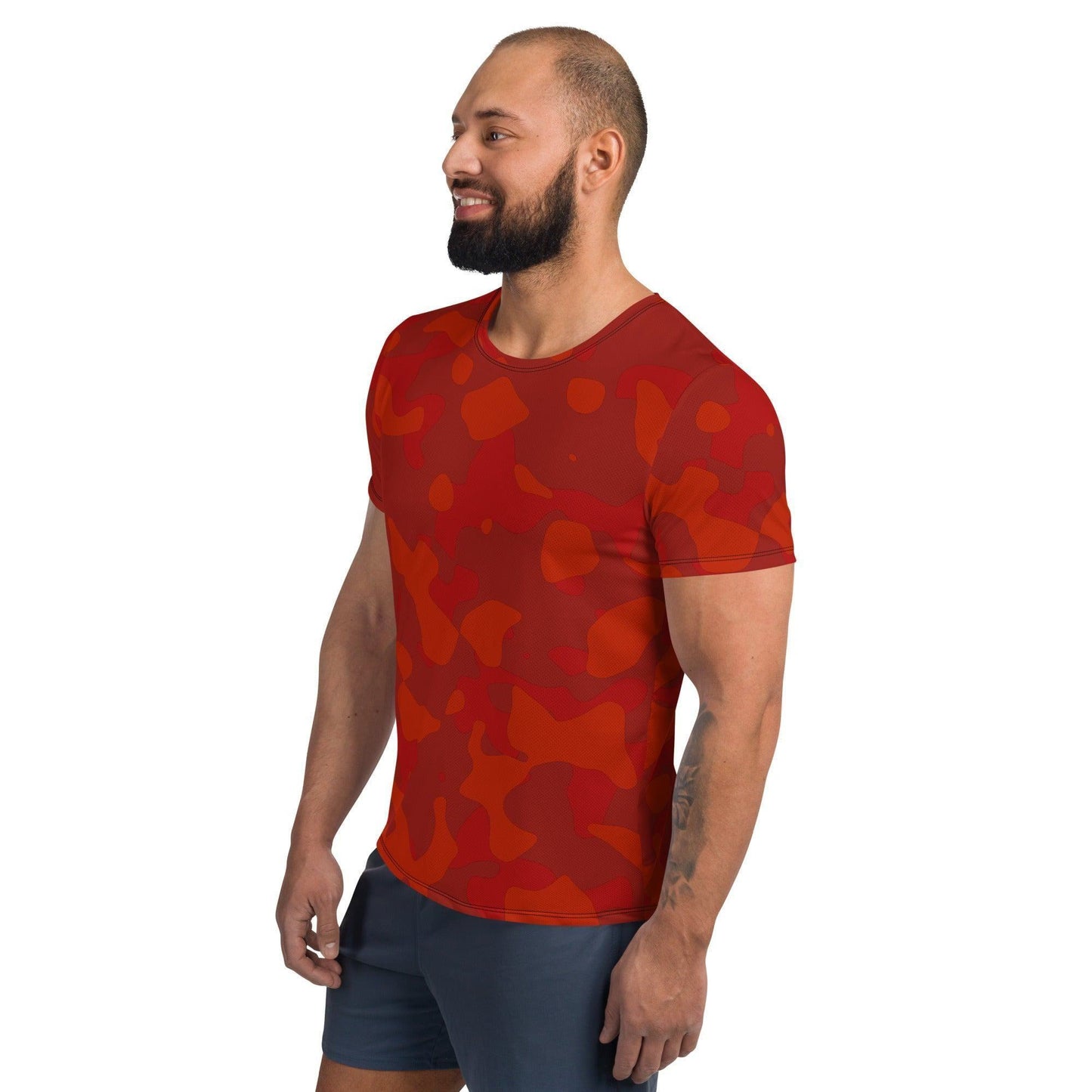Red Camouflage Sport T-Shirt für Herren Sport T-Shirt JLR Design