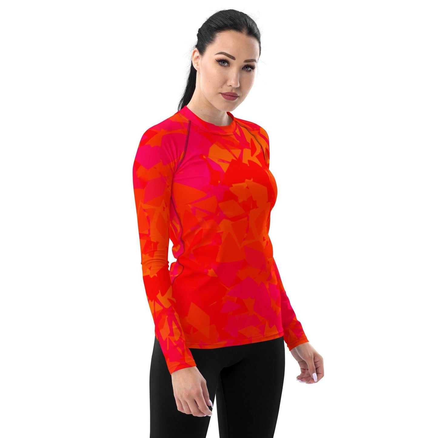 Red Crystal Damen Rash Guard Rash Guard JLR Design
