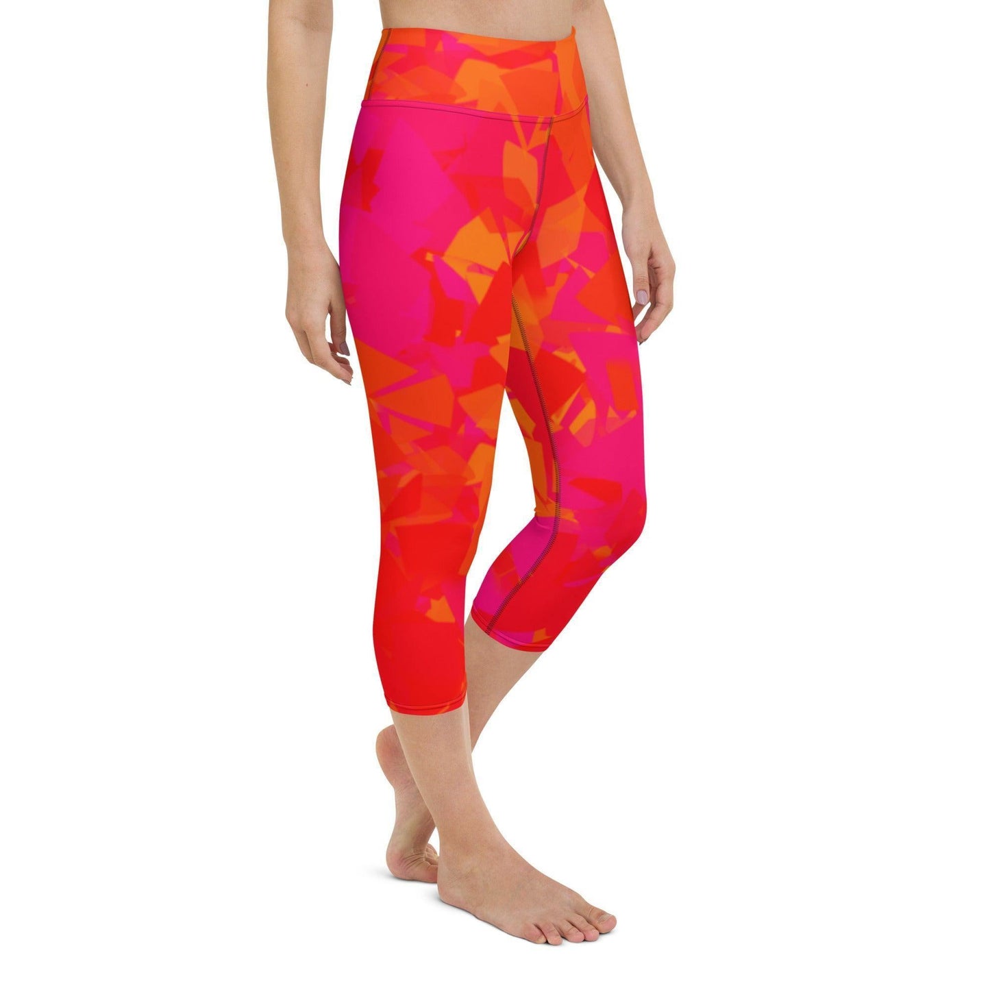 Red Crystal Damen Yoga Capri Leggings Yoga Capri Leggings JLR Design