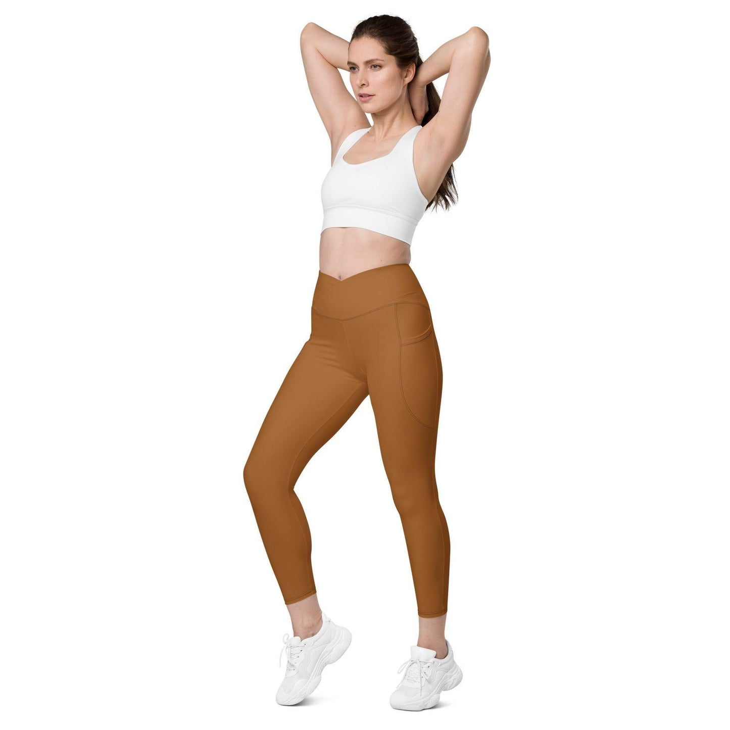 Rich Gold Damen V-Bund Leggings mit Taschen V-Bund Leggings JLR Design
