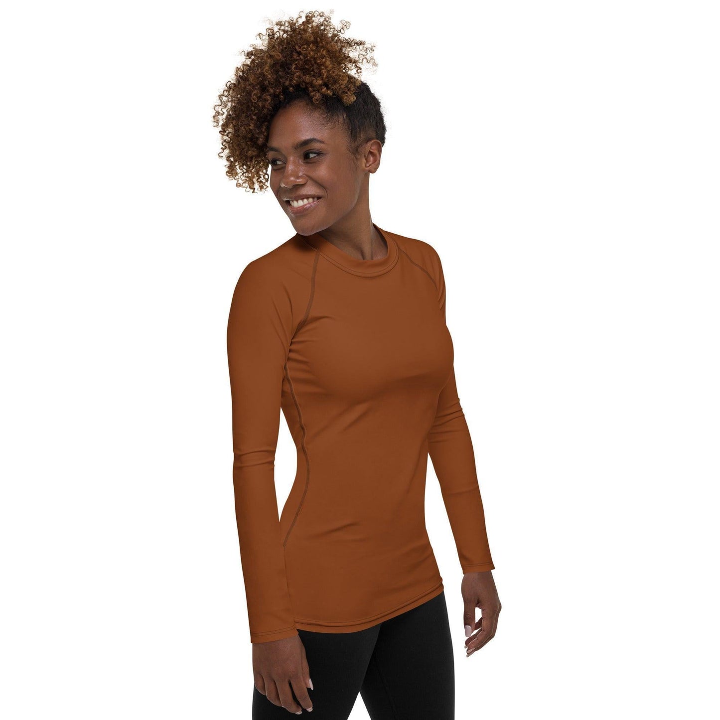 Saddle Brown Damen Rash Guard Rash Guard JLR Design