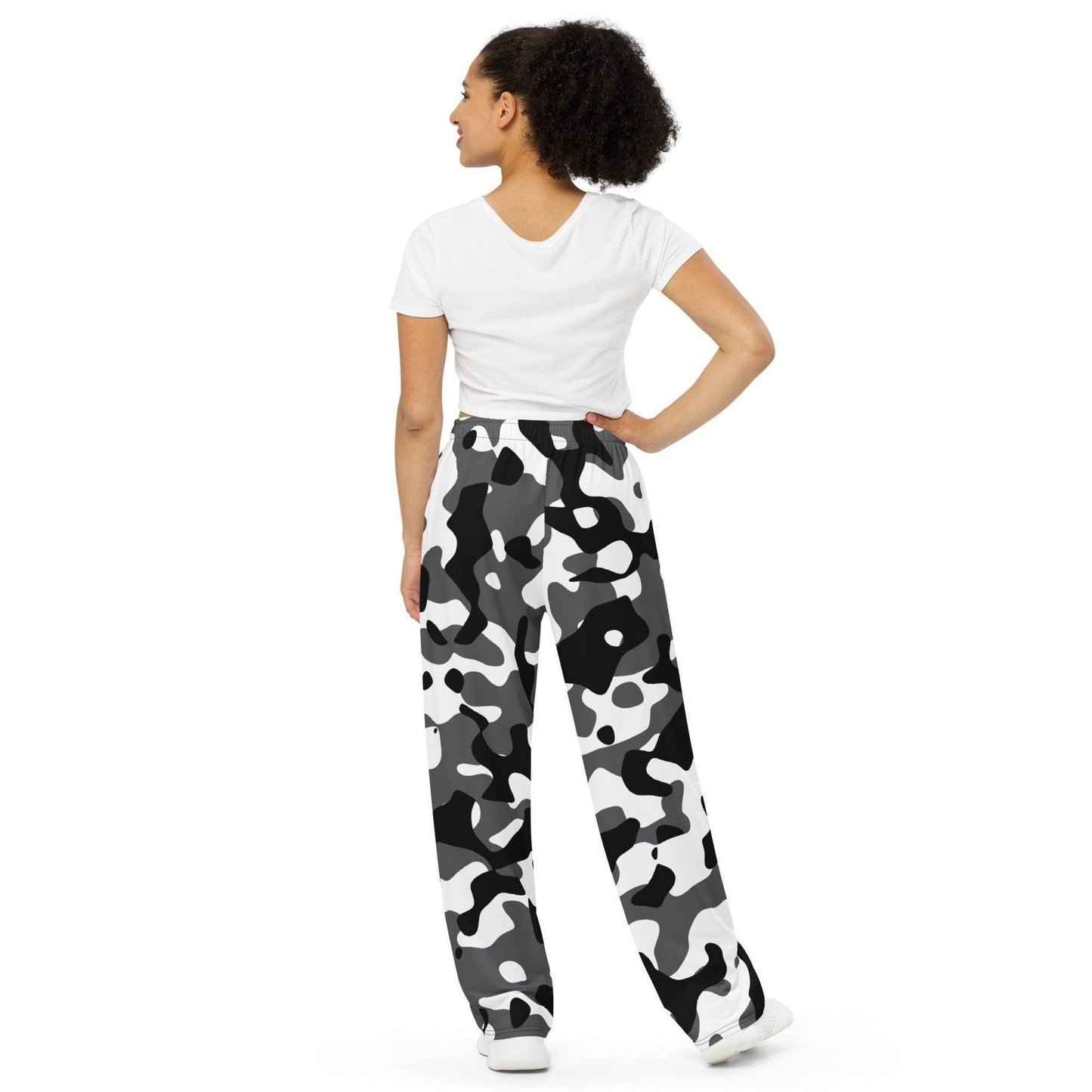 Schwarz Grau Weiss Camouflage Hose mit weitem Bein Hose mit weitem Bein JLR Design