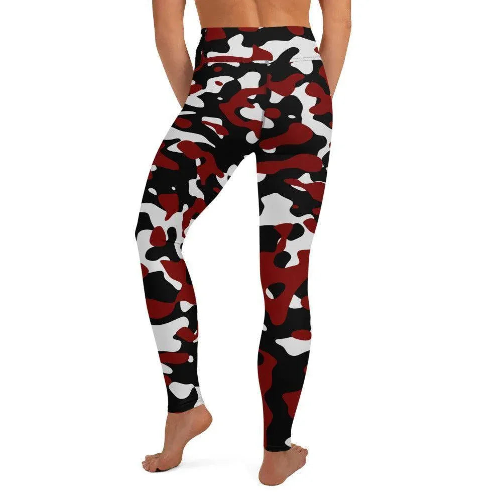 schwarz-rot-weiss-camouflage-damen-yoga-leggings-yoga-leggings-jlr-design-80831 - JLR Design