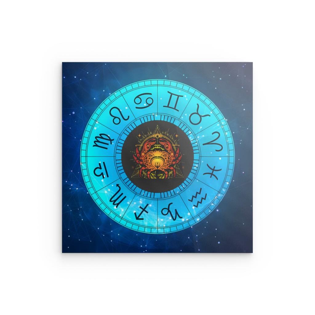Sternzeichen Krebs Metall Poster 20 x 20 cm Metallposter JLR Design
