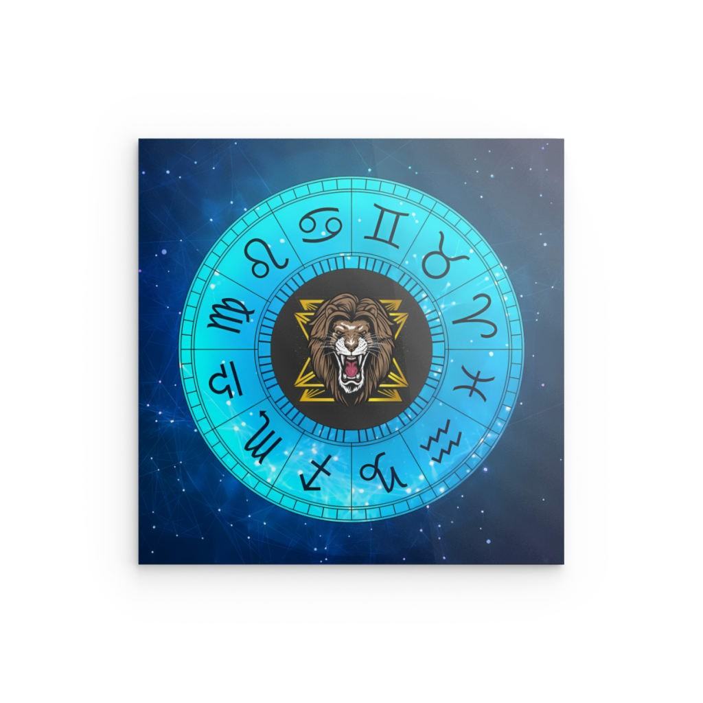 Sternzeichen Löwe Metall Poster 20 x 20 cm Metallposter JLR Design