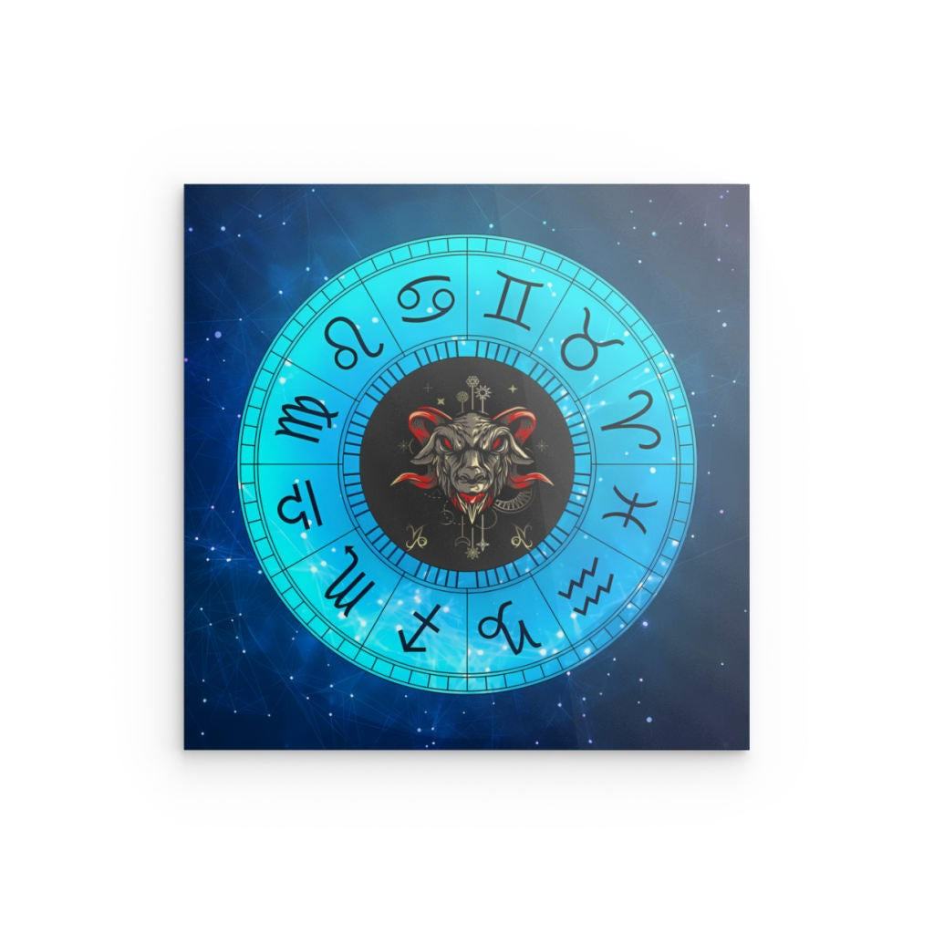 Sternzeichen Steinbock Metall Poster 20 x 20 cm Metallposter JLR Design