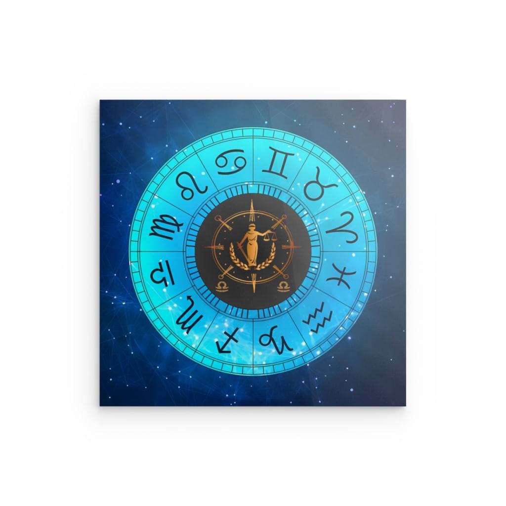 Sternzeichen Waage Metall Poster 20 x 20 cm Metallposter JLR Design