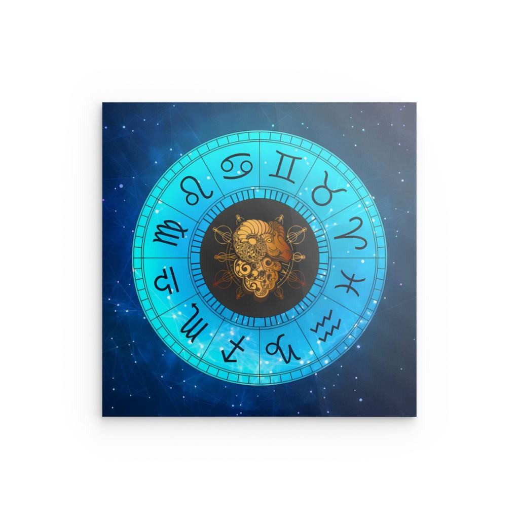 Sternzeichen Widder Metall Poster 20 x 20 cm Metallposter JLR Design