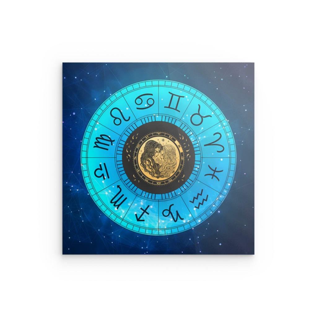 Sternzeichen Zwillinge Metall Poster 20 x 20 cm Metallposter JLR Design
