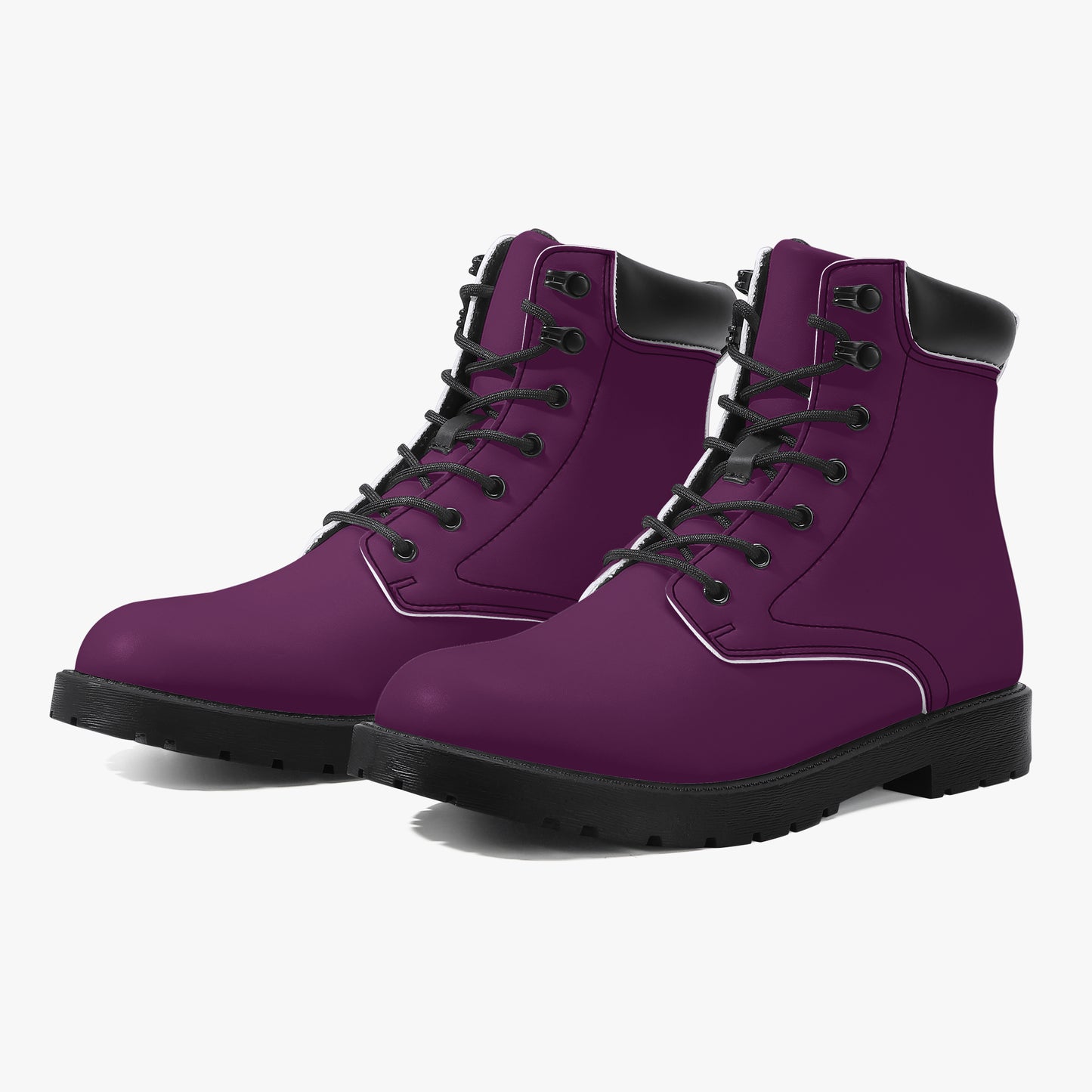 Tyrian Purple Leder Boots | Stylische und Warme Winterstiefel Boots JLR Design