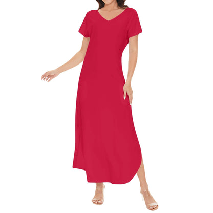 Crimson kurzärmliges drapiertes Kleid drapiertes Kleid 54.99 Crimson, drapiert, kleid, kurzärmlig JLR Design