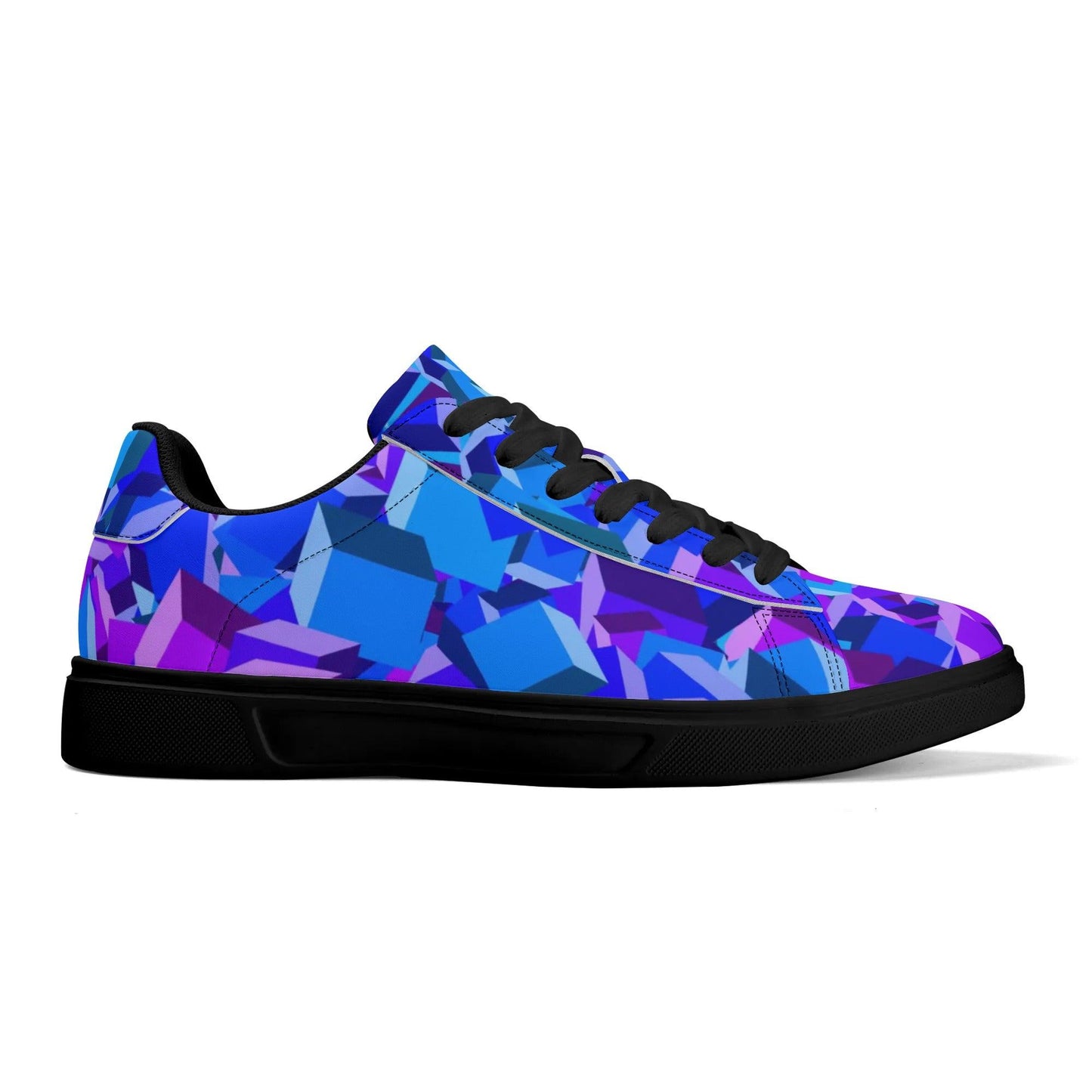 Purple Cube Low Top Leather Sneaker Low Top Sneaker 83.99 cube, Leather, Low, Purple, Sneaker, Top JLR Design