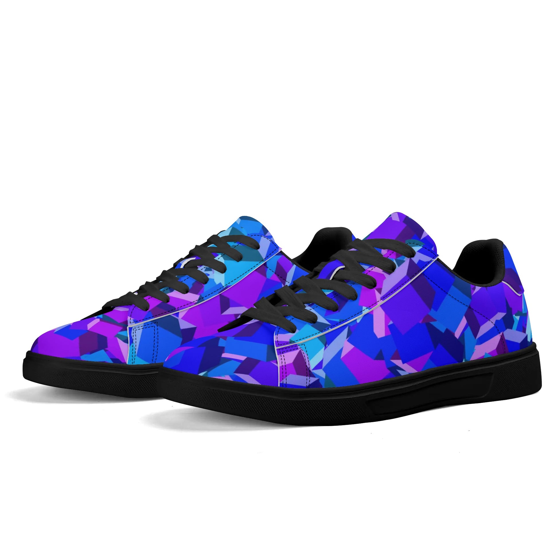 Purple Cube Low Top Leather Sneaker Low Top Sneaker 83.99 cube, Leather, Low, Purple, Sneaker, Top JLR Design