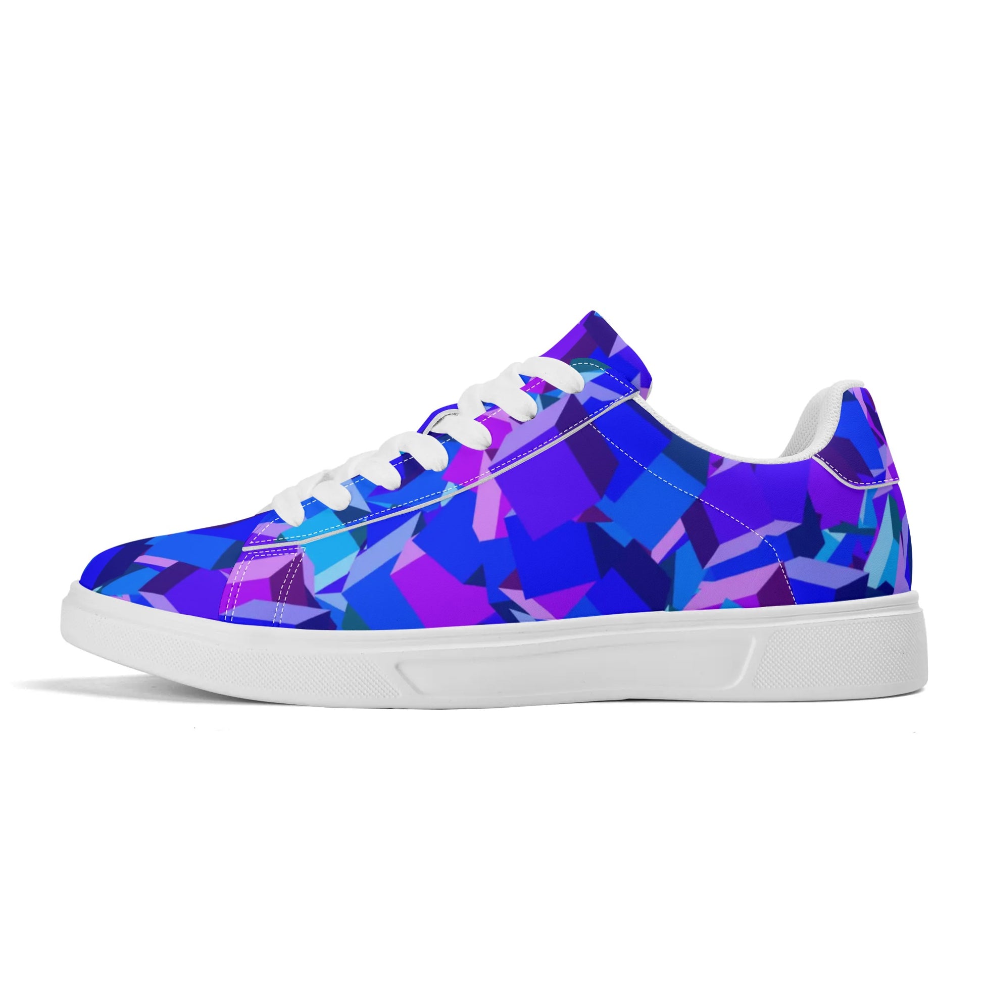 Purple Cube Low Top Leather Sneaker Low Top Sneaker 83.99 cube, Leather, Low, Purple, Sneaker, Top JLR Design