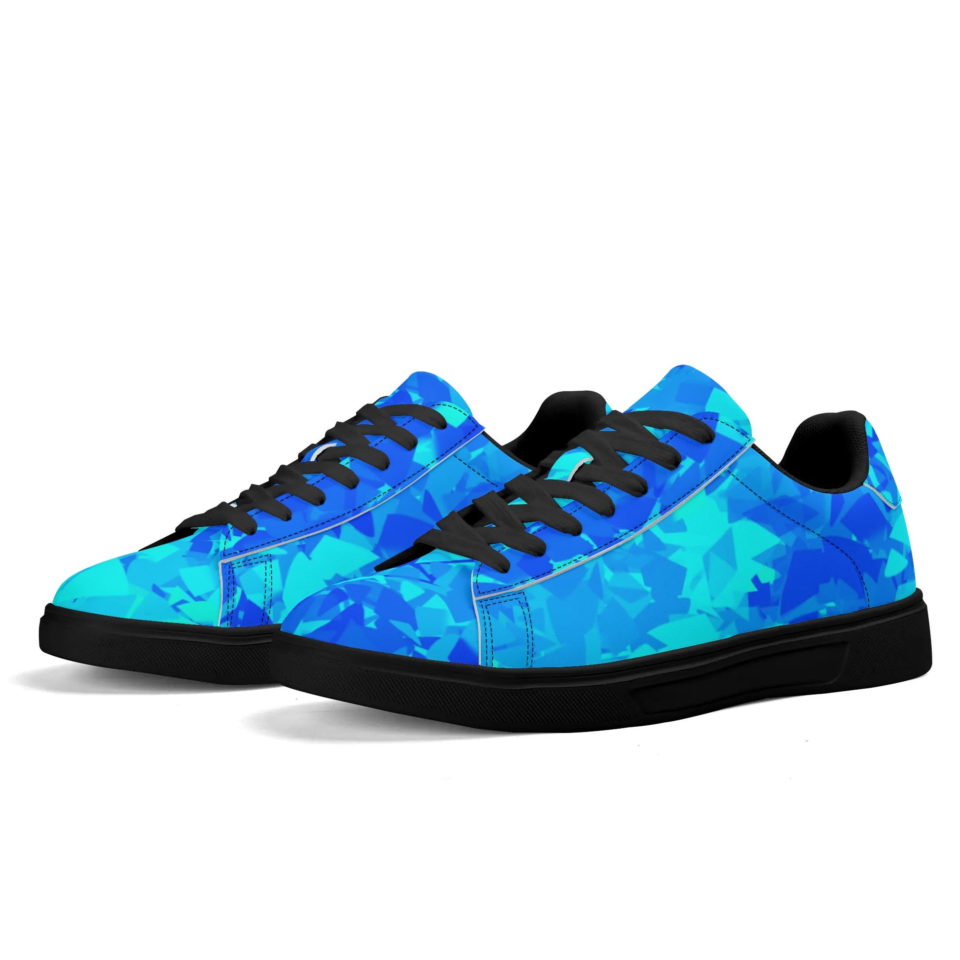 Blue Crystal Low Top Leather Sneaker Low Top Sneaker 83.99 Blue, Crystal, Leather, Low, Sneaker, Top JLR Design