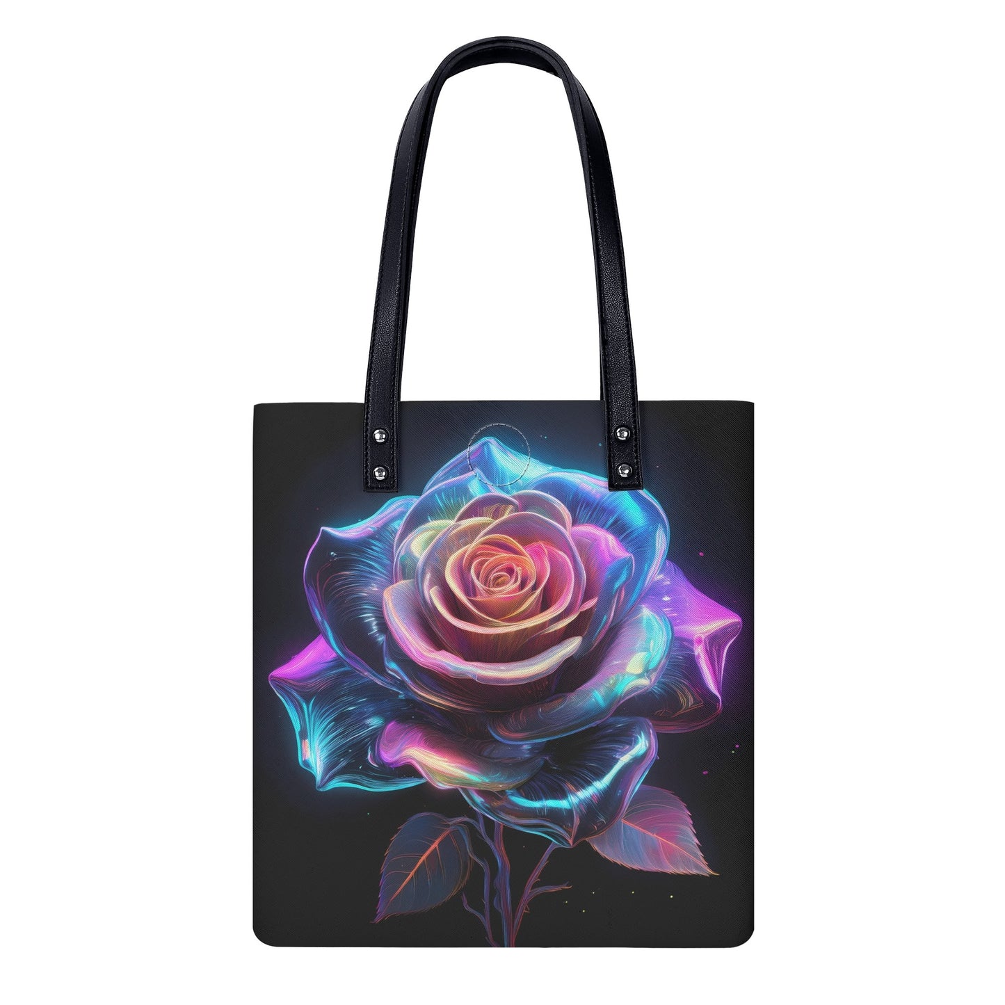 Neon Rose PU Leder Handtasche