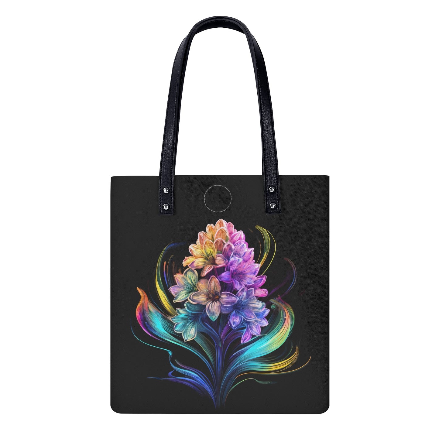 Neon Hyazinth PU Leder Handtasche